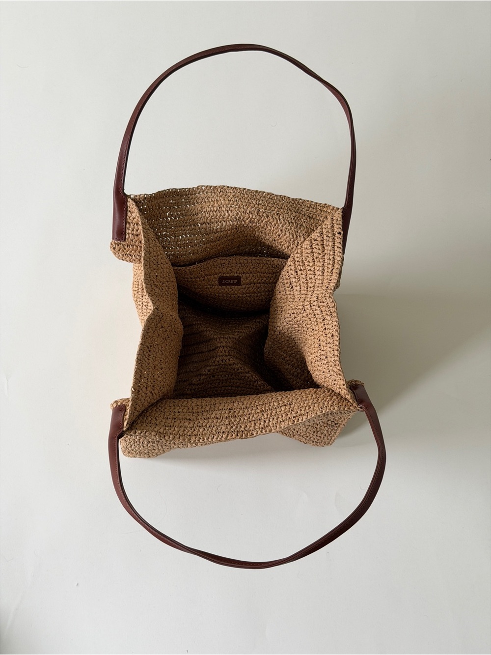 NWT J.Crew Large handknotted packable tote bag - Picture 2 of 11
